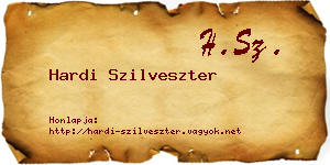 Hardi Szilveszter névjegykártya